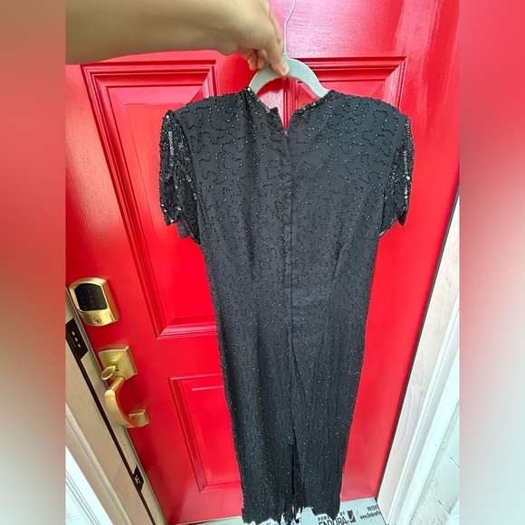 Vintage Stenay Beaded Silk dress Size 10 - Picture 7 of 7
